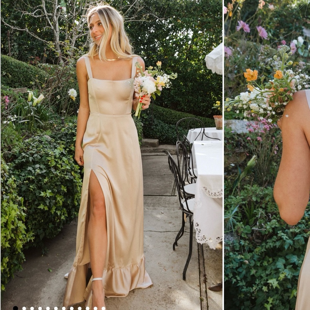 Champagne bridesmaid dress